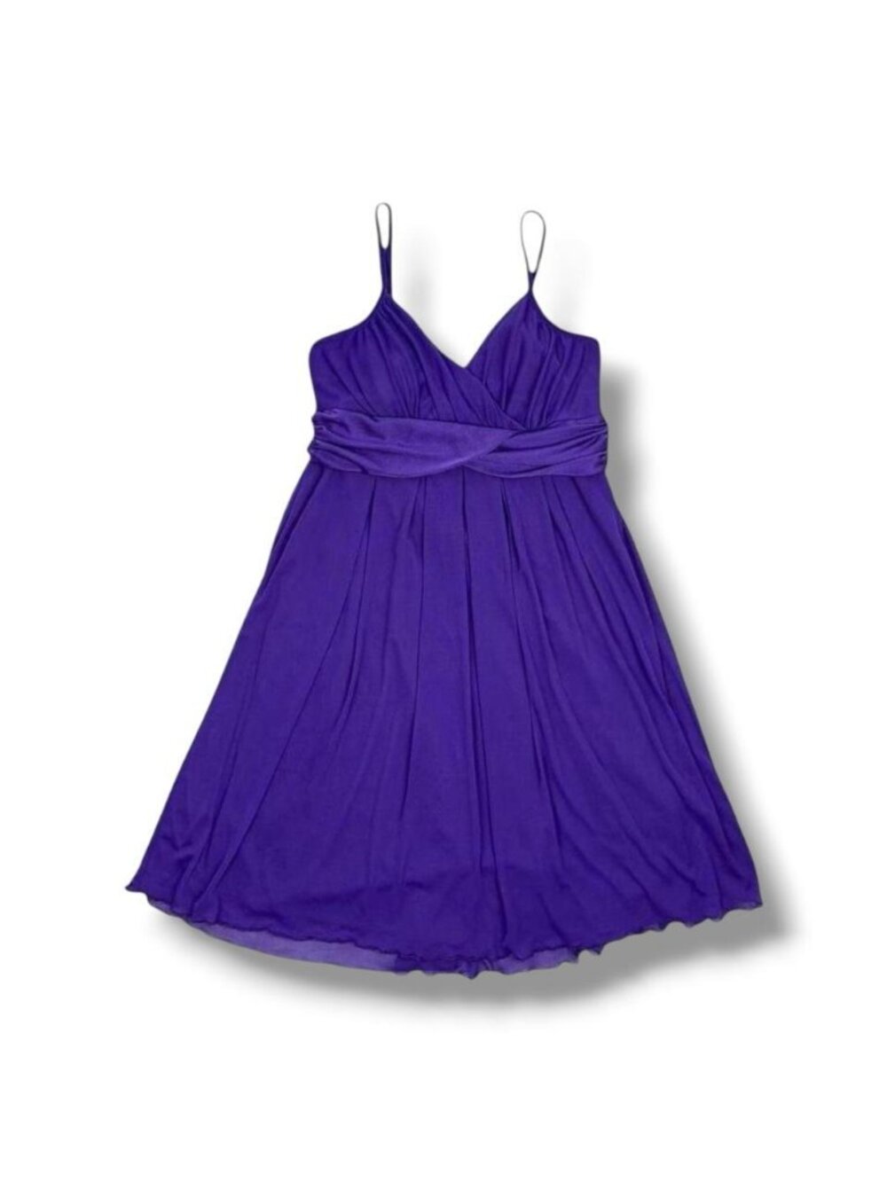 B-wear too! 2000s Empire Waist Purple Mesh Mini Babydoll Emo Homecoming Dress M